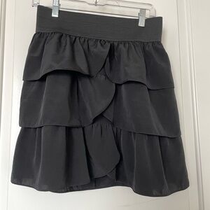 INC International Concepts Black Tiered Bubble Mini Skirt